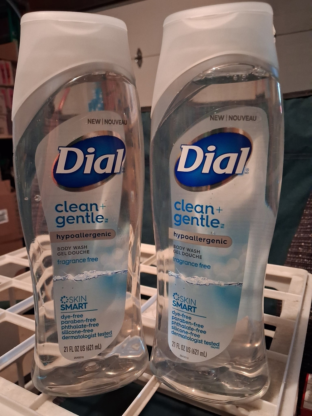 2x Dial Clean + Gentle Hypoallergenic Body Wash - Fragrance Free (Clear)